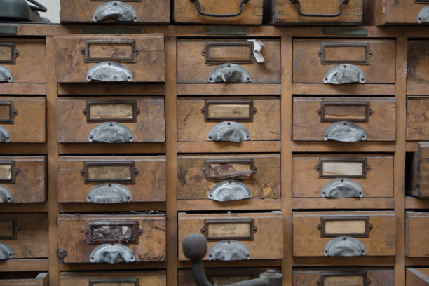 istock Old vintage wood drawers for letterpress 1171150057