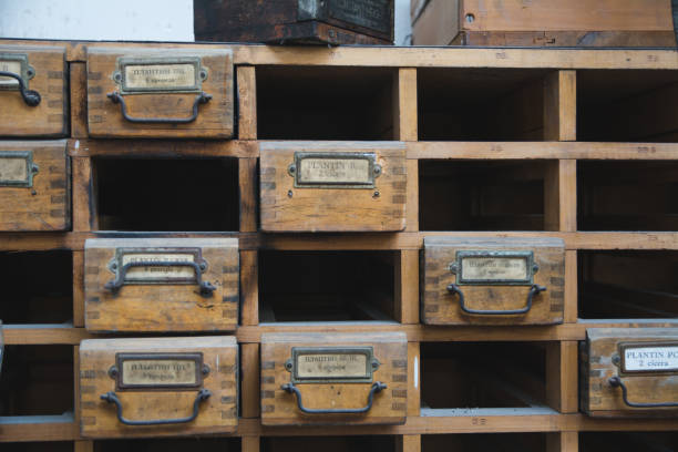 istock Old vintage wood drawers for letterpress 1171150120