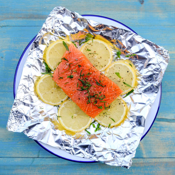istock Fresh Organic Salmon Fillet On Lemon 1171156568