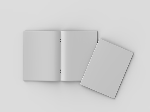 Blanco caja de cartón duro maqueta plantilla, ilustración 3D. photo