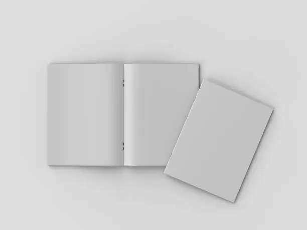 Photo of White blank hard cardboard box mock up template, 3d illustration.