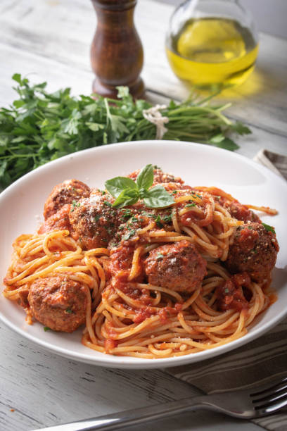 istock traditional tomato sauce meatball spaghetti 1171173675