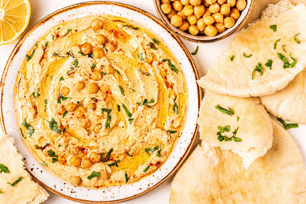 istock Homemade hummus, chickpea dip 1171178792