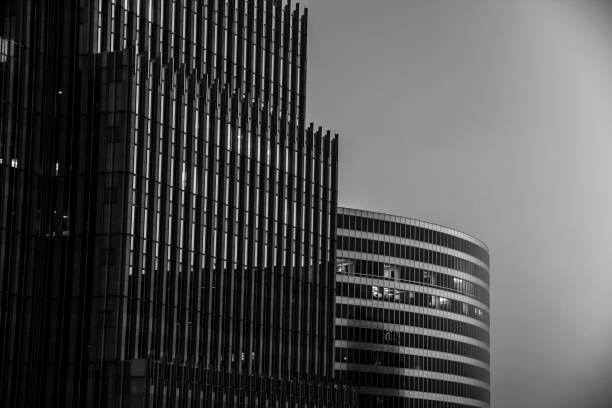 istock Skyscraper detail at dusk in Chicago (181 West Madison, 71 South Wacker) 1171179753