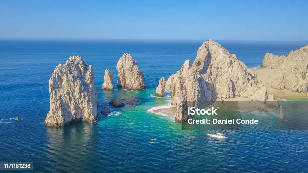 Aerial View Of The Arch In Cabo San Lucas Mexico Stock Photo - Download Image Now - Los Cabos, Mexico, Cabo San Lucas