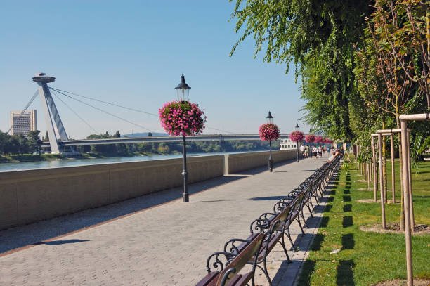 istock Pedestrian zone by River Danube in Bratislava, Slovakia 1171181247