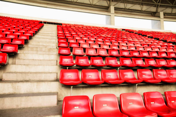 istock Empty arena seats with numbers in a stadium 1171182205