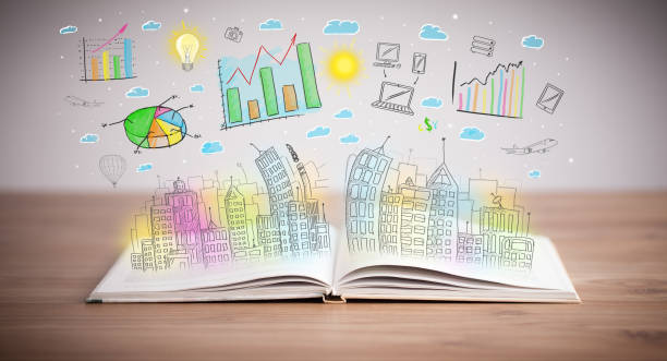 istock drawing of a business scheme on an opened book 1171182592