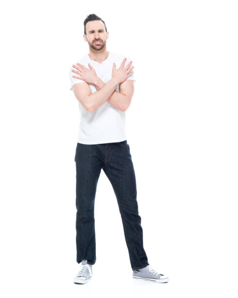 istock Handsome man in white shirt and jeans 1171182678