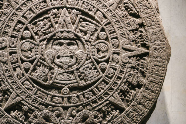 calendário asteca - mexico the americas ancient past - fotografias e filmes do acervo