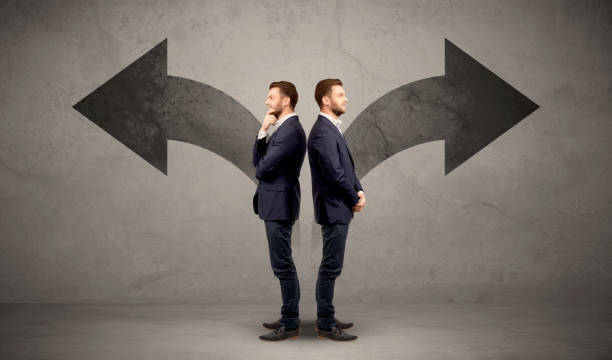 istock Businessman with two choices 1171187645