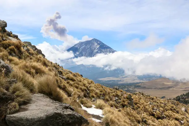 Popocatépetl Volcano in Mexico