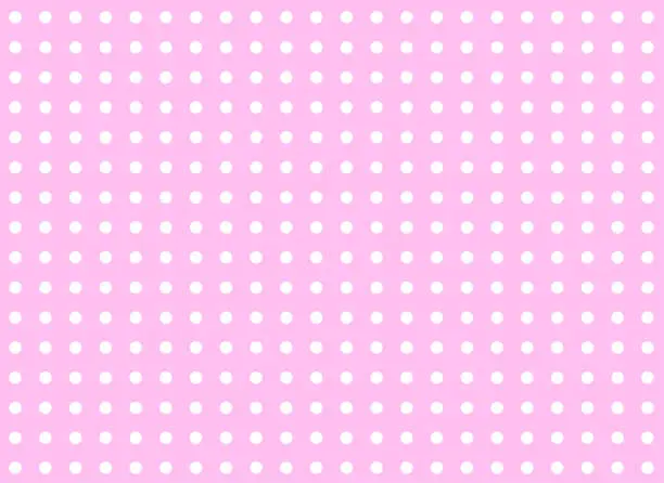 Vector illustration of Background pattern in pink with white dots vector illustration isolated on white background