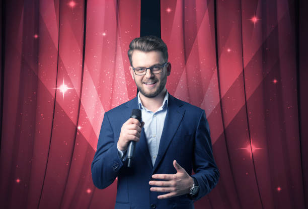 istock Businessman holding microphone 1171189410