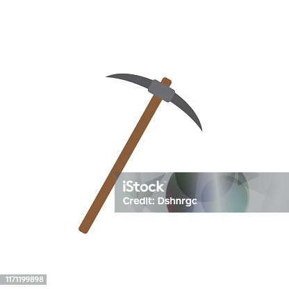 istock Pickaxe or pick mining tool vector icon 1171199898