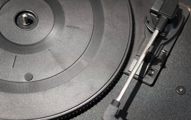 istock Vintage modern black vinyl record 1171200633