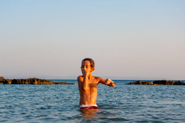 Boy Summer fun on the sea