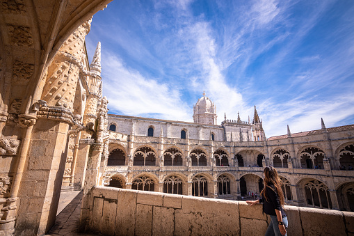 The Jerónimos Monastery is a great example of  Portuguese Late Gothic Manueline style of architecture. Built in the late 1400’s, it’s been classified as a UNESCO World Heritage Site. The famous landmark is located in Belem, Lisbon.
