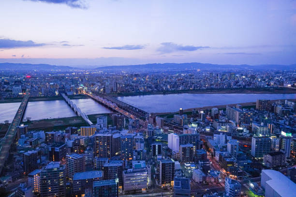 istock Osaka city skyline at night 1171220460