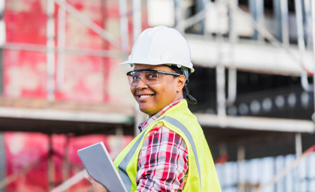 istock African-American woman working at construction site 1171238261