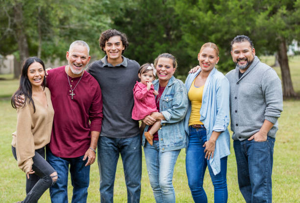 istock Multi-generation Hispanic family, reunion at the park 1171239954