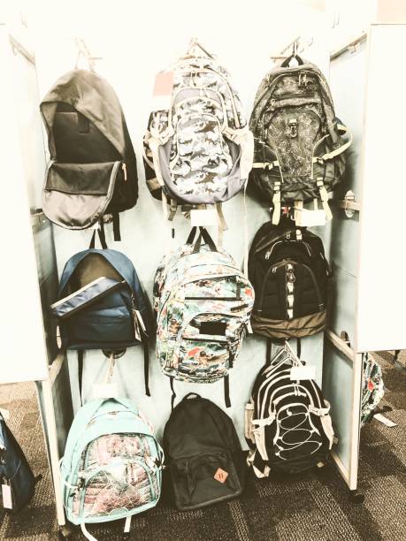 istock Retail Display of Stack of School Backpacks 1171242581