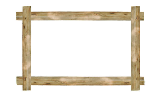 istock Wooden picture frame isolated on white background. with clipping path. 1171245742