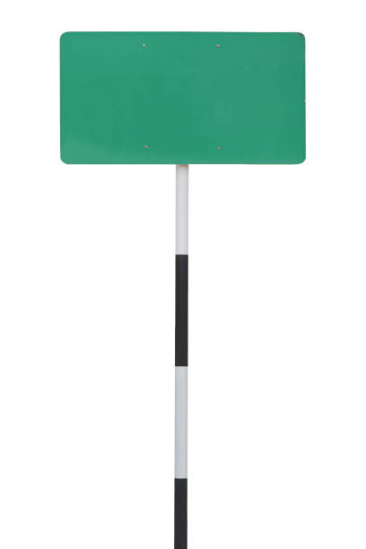 istock Blank green road sign isolated on white background. Objects with clipping path 1171246062