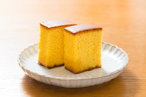japanese sweets, castella cake,  (Japanese sponge cake)