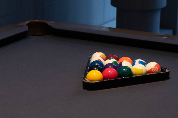istock Snooker and Billiard table with ball setup. 1171258781