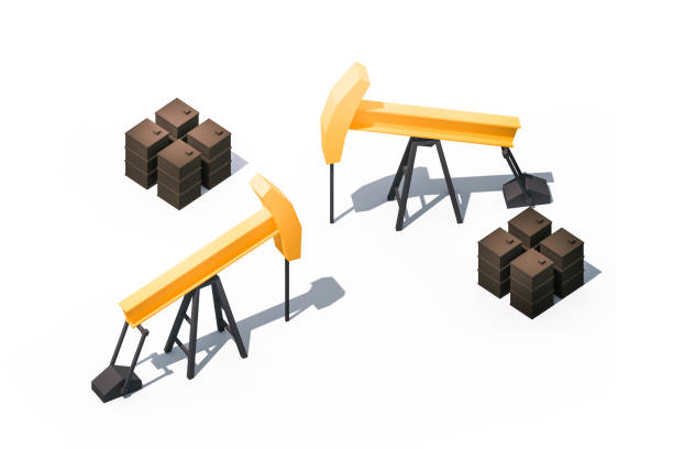 istock oil drilling rig operation isometric low poly isolated on white background. petroleum industry concept. 3d illustration 1171259661