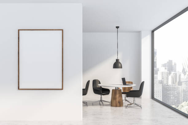 istock Poster in white coworking office area 1171264054