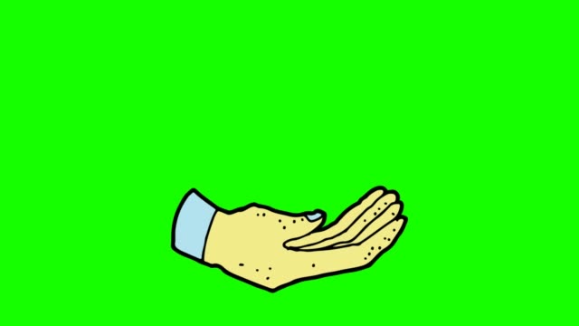 hand drawn green Background animation of giving love