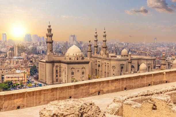 istock Famous mosque of Sultan Hassan in Cairo, aerial view 1171278286