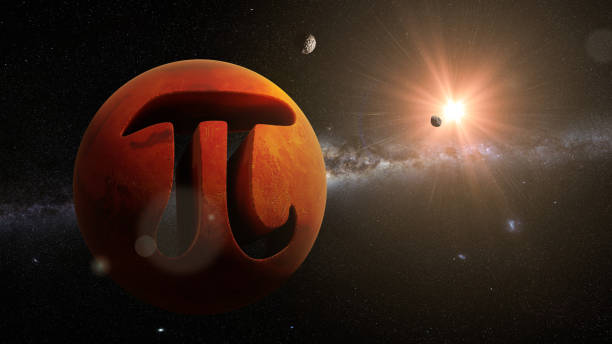 istock pi symbol and planet Mars, mathematical constant in outer space (surreal 3d illustration) 1171289599