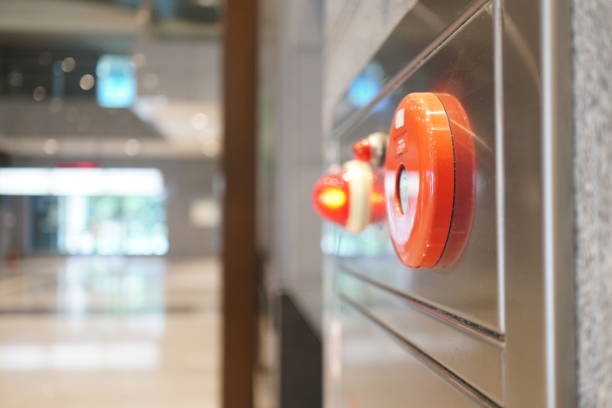 istock Alarm bells and warning lights for avoiding fire. In public areas. 1171302499