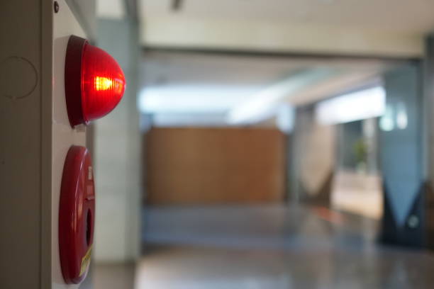 istock Alarm bells and warning lights for avoiding fire. In public areas. 1171302560
