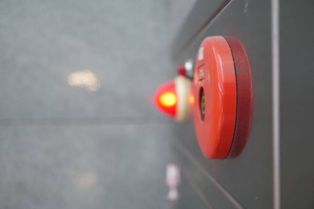 istock Alarm bells and warning lights for avoiding fire. In public areas. 1171302605