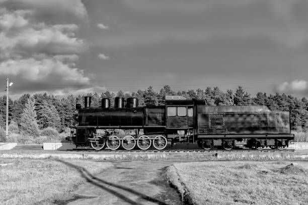 istock The old steam train. Vintage toned 1171306721