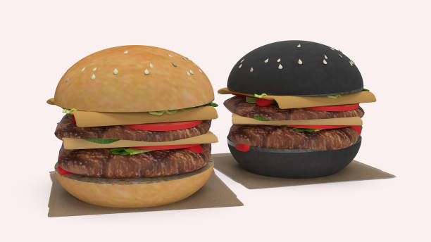 istock Hamberger  fast food  for food concept 3d rendering. 1171308239