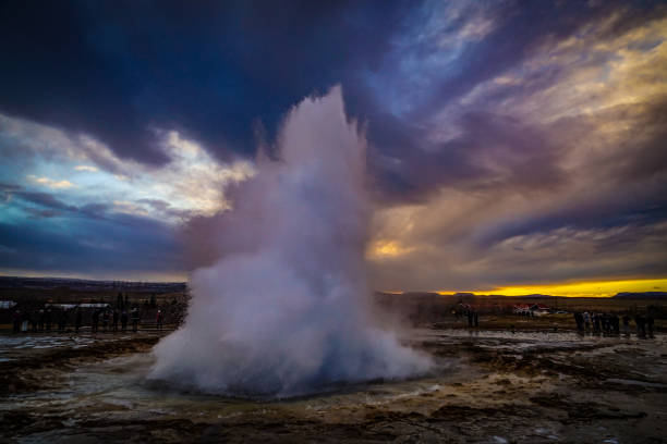istock Geysir geyser and sunrise (Iceland) 1171311671