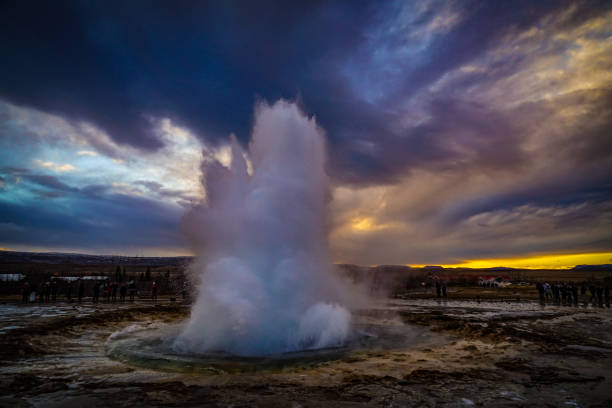 istock Geysir geyser and sunrise (Iceland) 1171311704