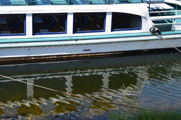 Yacht detail at waterline