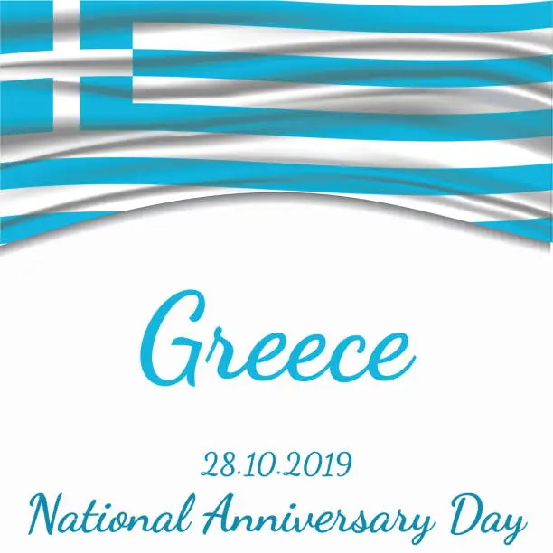 Vector illustration of Greece National Anniversary Day (Ochi Day) - 28 Octobe. This is the day of the National Anniversary of Greek Independence.