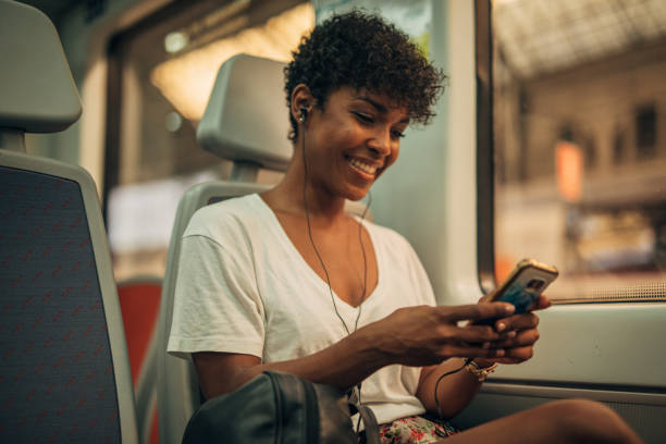 istock Pretty woman in train 1171323051