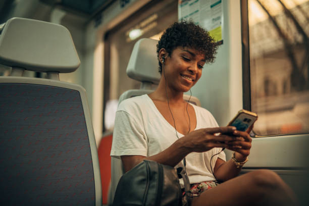 istock Pretty woman in train 1171323070