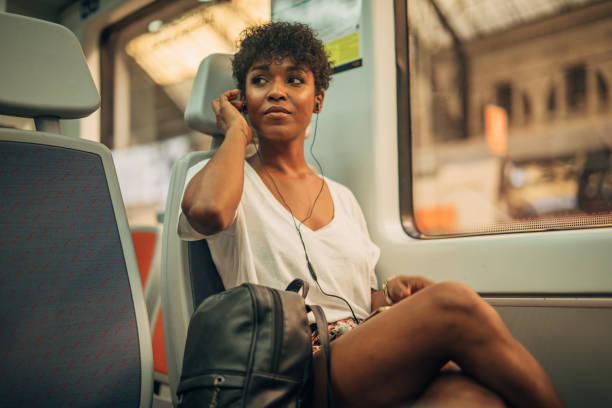 istock Pretty woman in train 1171323152