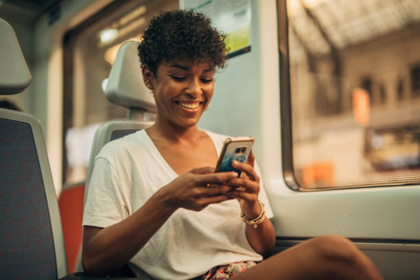 istock Woman in train 1171324293