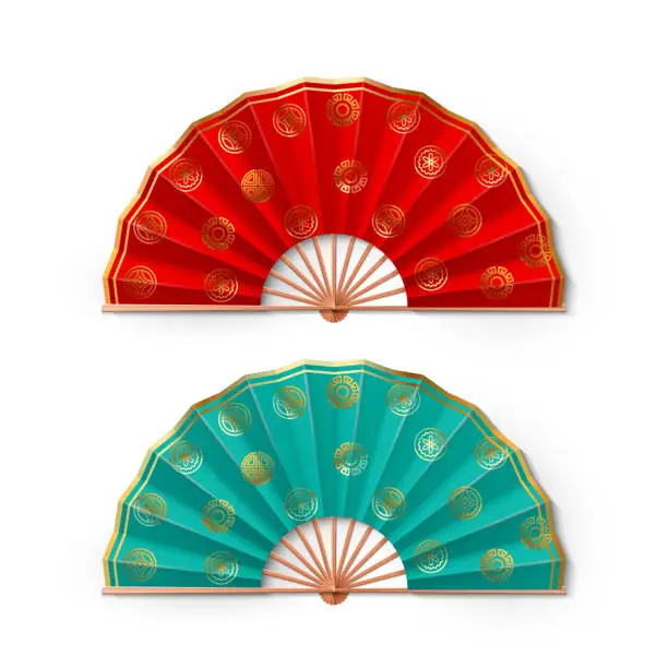 Vector illustration of Asian Hand Fan