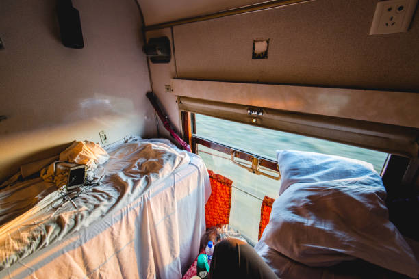 istock Messy bed on the Sunrise on the Trans-Siberian Railway 1171336189
